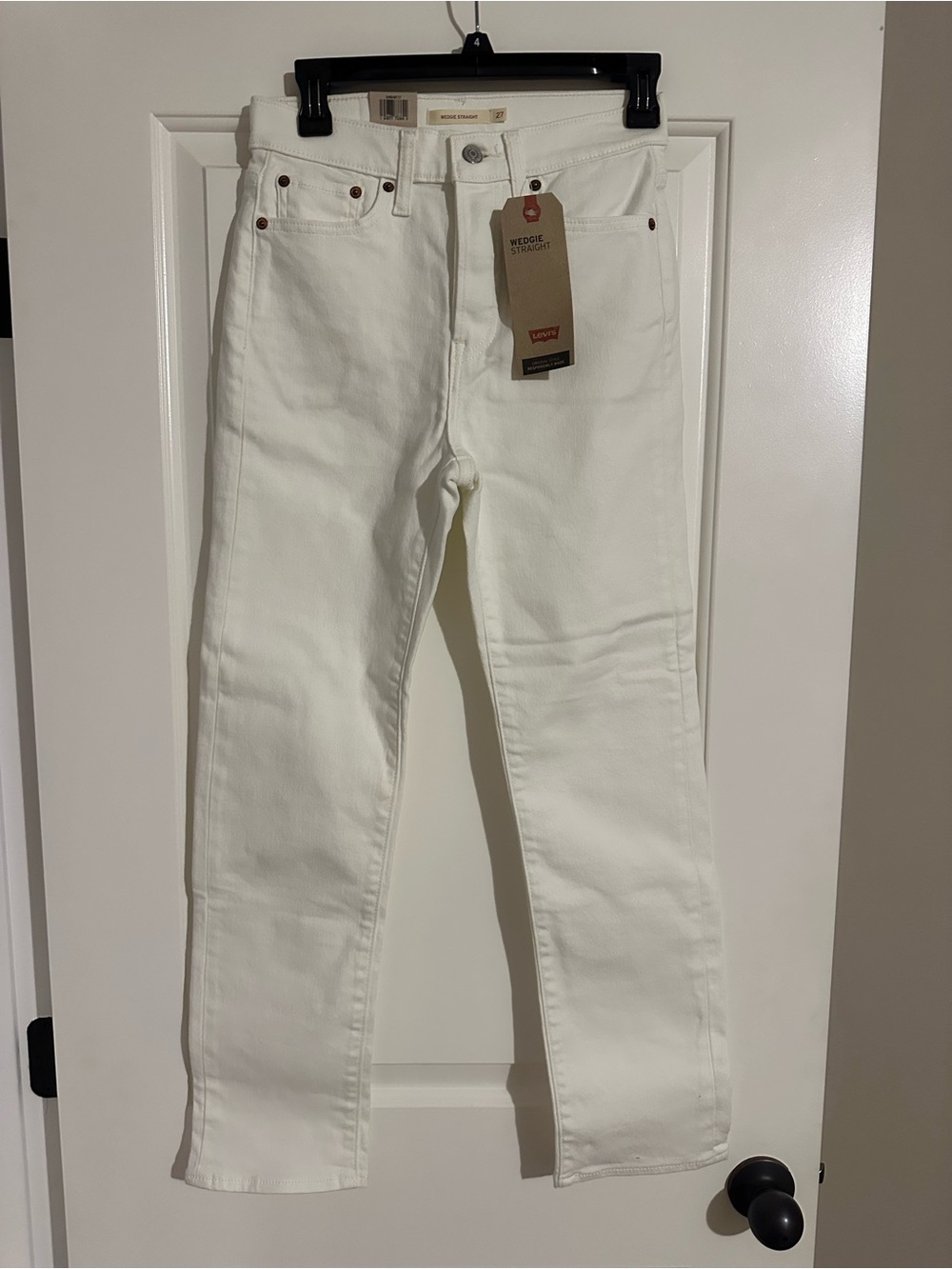 Levi's Wedgie White Straight Leg Jeans Sz 27 NWT